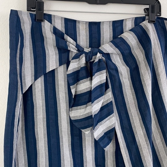 Madewell Striped Wrap Tie Mini Skirt - Picture 8 of 11